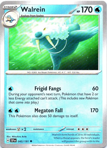 Walrein 045 191 - 045/191, pokemon