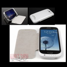 CARICABATTERIE BACKUP ESTERNO 3200MAH POWER CASE COVER BIANCO PER GALAXY S3