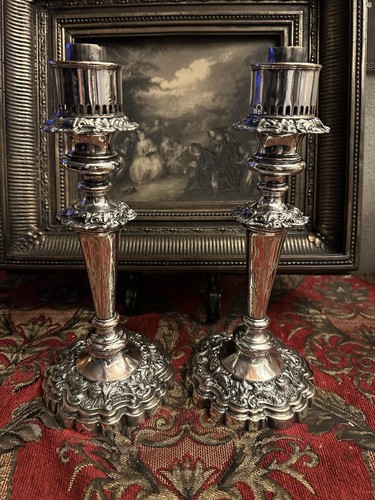 Antica coppia candelabri - di,