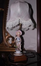 LAMPADA ABATJOUR BIMBA CERAMICA LEGNO PARALUME TESSUTO x SALA STUDIO o COMODINO 