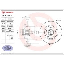 Disco Freno Brembo 08.B369.17