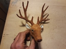 CURIOSO PICCOLO TROFEO CERVO PREDISPOSTO PER ESSERE APPESO DIM.19X15X10 CIRCA