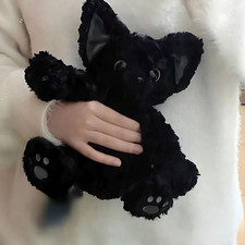 Peluche gatto nero simpatico cuscino lancio KUKI bambola pelo lungo regalo compleanno