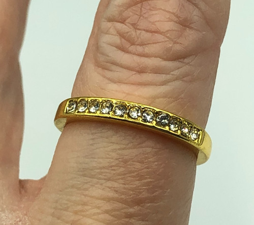 Anello fascia tono oro - tono, e