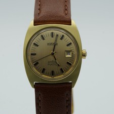 Roamer Anfibio Automatico Orologio Donna 20MM Acciaio Vintage Raro Polso Bello 2