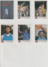 Set completo 6 carte adesivi DYC Breogan 1991 Panini Basket Liga ACB