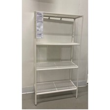 IKEA 4 livelli scaffalatura in acciaio inox soggiorno casa metallo bianco 116 cm