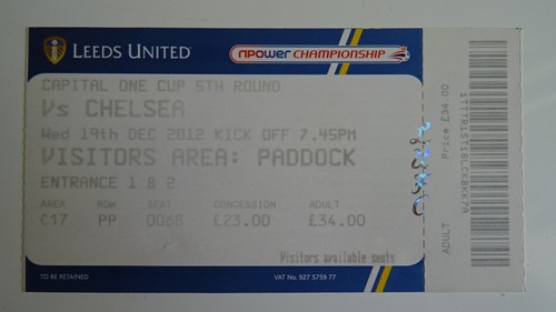 Biglietto stub leeds - biglietto,