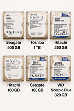 LOTTO 7 Hard Disk FUNZIONANTI SATA 2.5" da 1TB, 500GB, 320GB, 250GB, 160GB