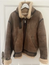 Montone Giubbotto Aviatore Americano Bomber B-3 Aviator Jacket B3 Made In USA