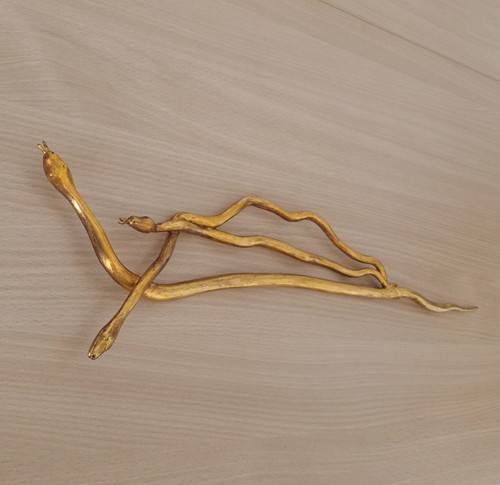 Scultura lignea serpenti - scultura, di