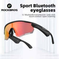 ROCKBROS Occhiali Polarizzati Bici Ciclismo Bluetooth Occhiali da Sole Montatura Miopia