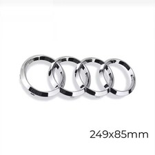 Logo audi cromato - logo,