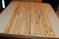 Lotto 10 righelli legno legno