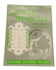 Gemme Musicali Album Accordo N.10 8 Brani Spartiti Pianoforte Facili Usato