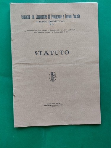 1933 reggio emilia - bozza, di