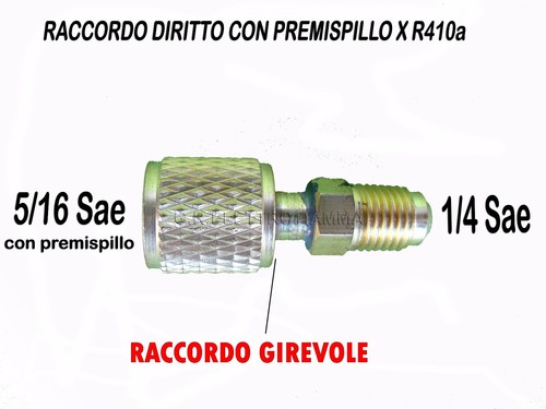 Raccordo dritto premi - raccordo, spillo