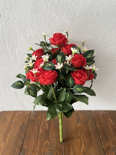 Bouquet rose artificiali rosso