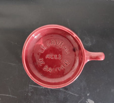 Cendrier LE CAVEAU DE BACCHUS ALES céramique rouge