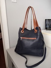 borse pelle made in italy blu