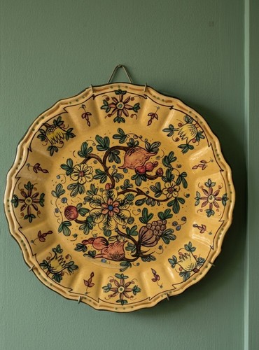 Piatto ceramica dipinta mano - dipinta, a