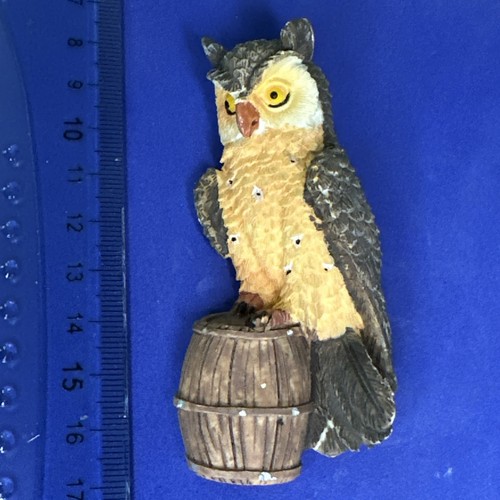 Gufo botte legno calamita - di,