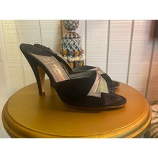 scarpe mules scamosciate nere