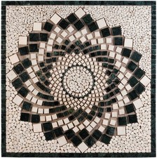 Rosone a mosaico 90x90 cm, in