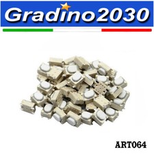 10 Pezzi Pulsanti Interruttore SMD 4Pin 3.2x4.2x2.5mm Bianco Push Button