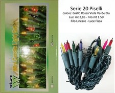 Luci di Natale Serie 20 Piselli MultiColor TRADIZIONALI INCANDESCEN VINTAGE WM N