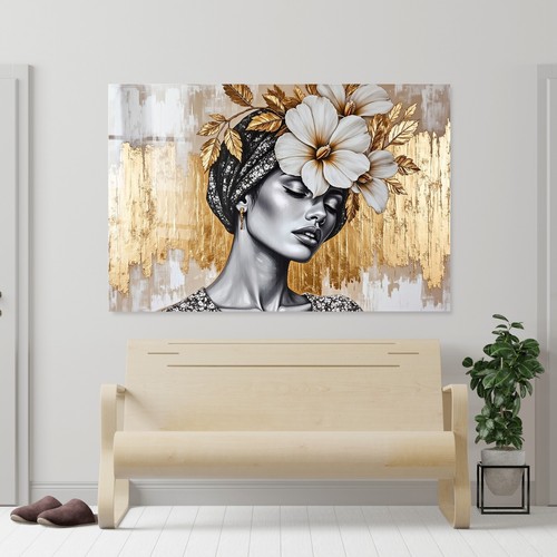 Ritratto donna dorato - di,