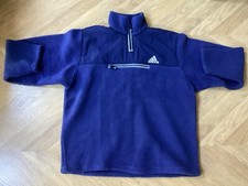 Vintage Adidas pile 1/4 zip blu taglia 44/46 petto ottime condizioni con circa 2000