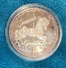 Giostra Cavallo Stagioni Saluti 1995 Argento Boullion Tondo