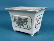 Antica Porcellana Cinese Piccolo Vaso Cachepot Dipinto Con Fiori Epoca XX Sec.