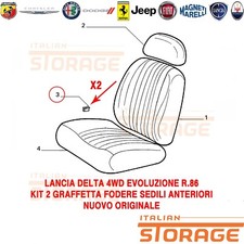LANCIA DELTA 4WD EVOLUZIONE R86 KIT 2 GRAFFETTA FODERE SEDILI ANTERIORI 14184474