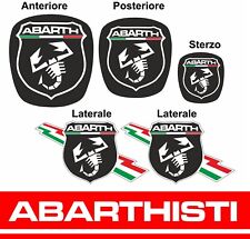 ABARTH KIT copriloghi adesivi stickers Grande Punto GPA : NERO - BIANCO