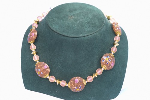 Collana veneziana vetro - veneziana, 21"