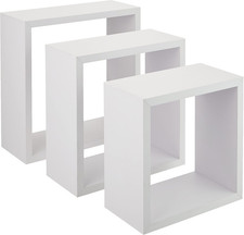 Modul'Home 6RAN789BC - Mensole a Cubo, in MDF, 11,8 X 30 X 30 Cm, Pannello MDF, 