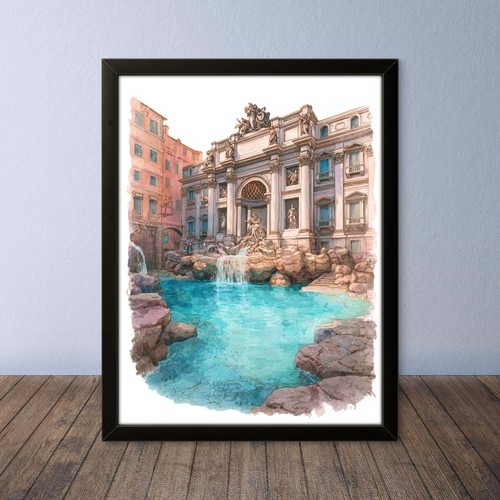 Cornice disegno acquarello - cornice,