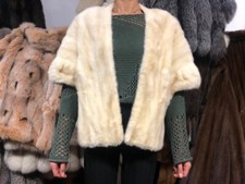 Stola Di Visone Crema Sciarpa