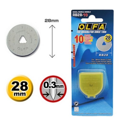 Lame olfa rb28 per - lame,