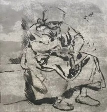 Pietro Bernardini Incisione Firmata e Incorniciata Spennatrice Di Polli