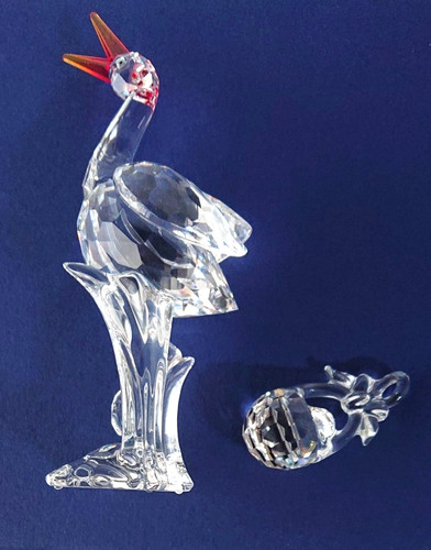 Statuina swarovski cicogna con - swarovski,