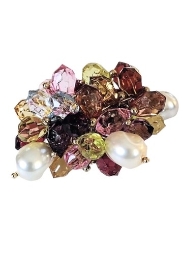 Anello vintage cremoso perla - anello,