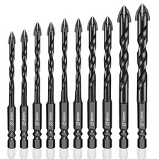 10 Punte da Trapano Gres Porcellanato Professionale Ø 3-12mm Piastrelle Vetro...