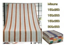 Tenda da sole a strisce per balcone da esterno con passanti e ganci Vari Colori 