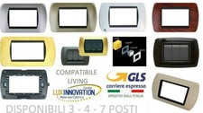 PLACCA BTICINO LIVING COMPATIBILE 3 4 7 MODULI VARI MODELLI COLORI LIVING spons
