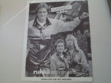 advertising Pubblicità 1984 METALLIC RUKKA e BARRY SHEENE