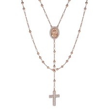 Collana rosario perle zirconi