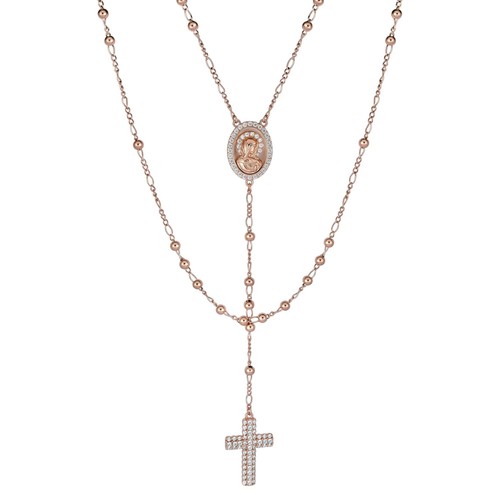 Collana rosario perle - , zirconi